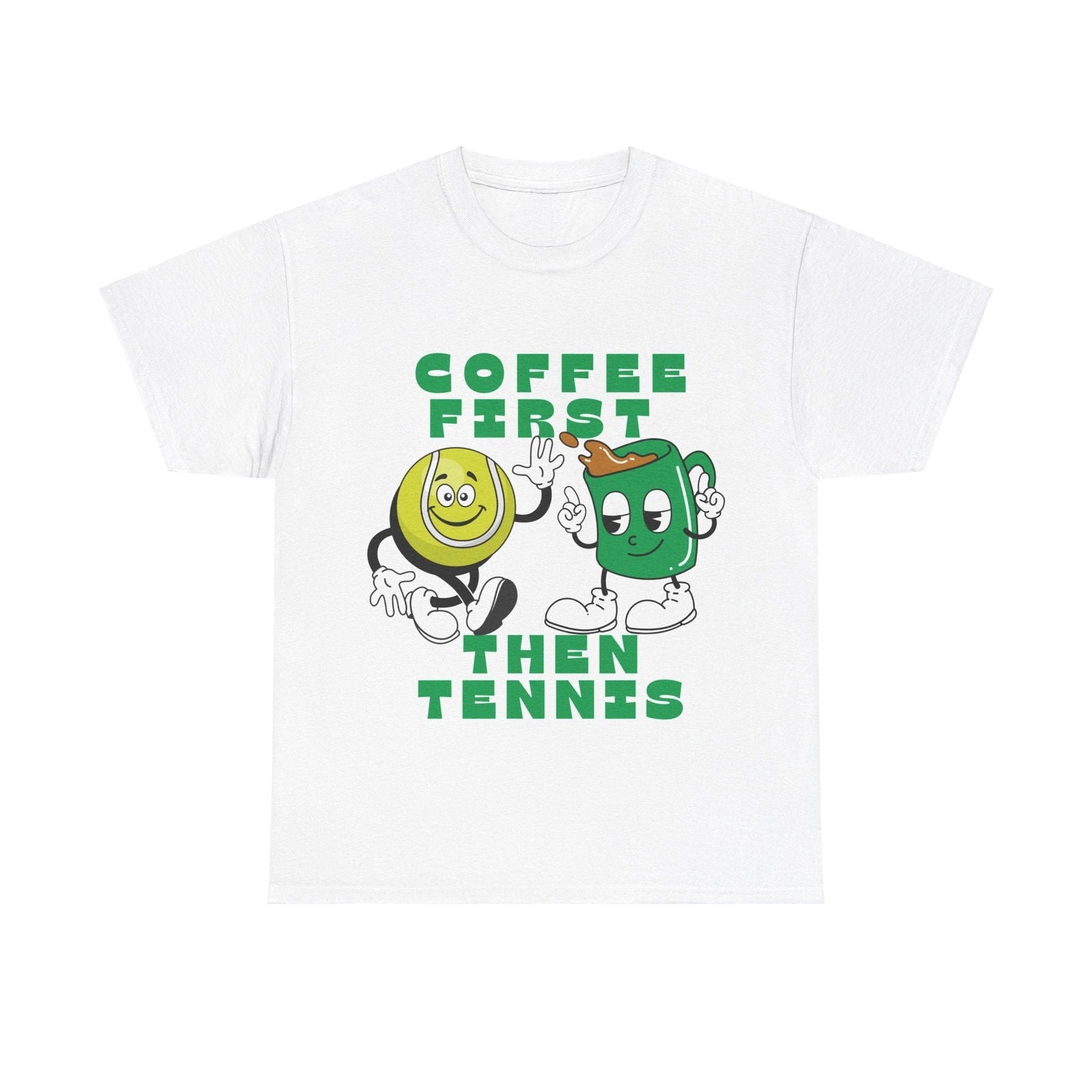 COFFEE FIRST, THEN TENNIS 1 - Tennis Basic Tee - GRANDSLAM PH