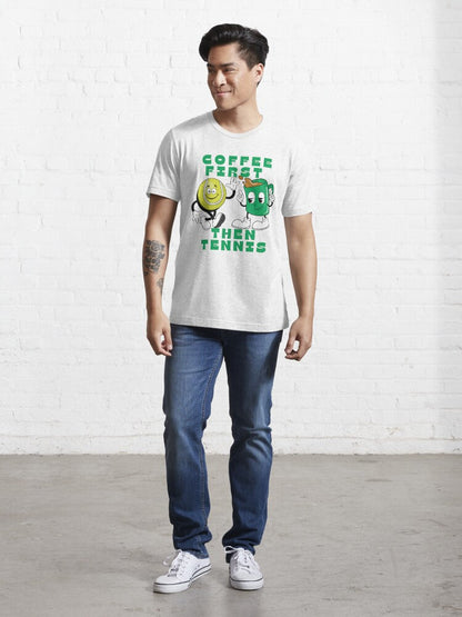 COFFEE FIRST, THEN TENNIS 1 - Tennis Basic Tee - GRANDSLAM PH