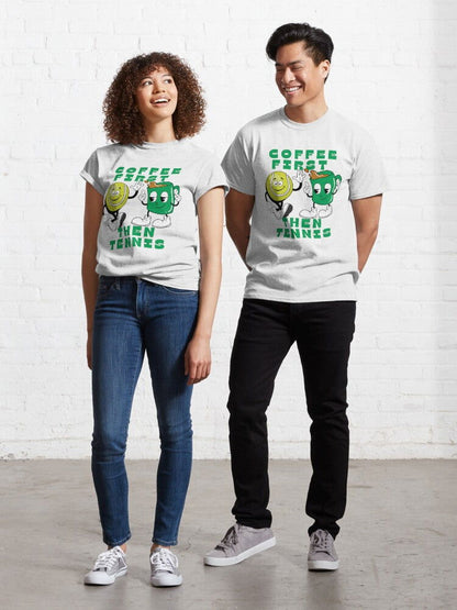COFFEE FIRST, THEN TENNIS 1 - Tennis Basic Tee - GRANDSLAM PH