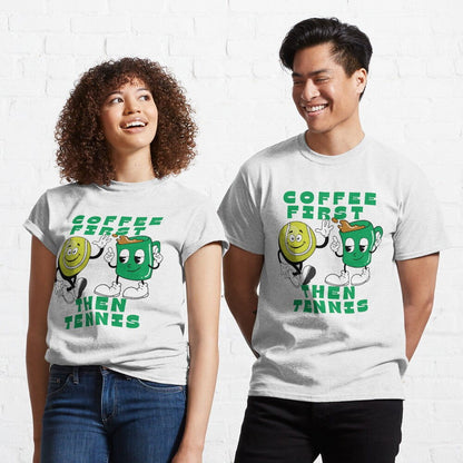 COFFEE FIRST, THEN TENNIS 1 - Tennis Basic Tee - GRANDSLAM PH