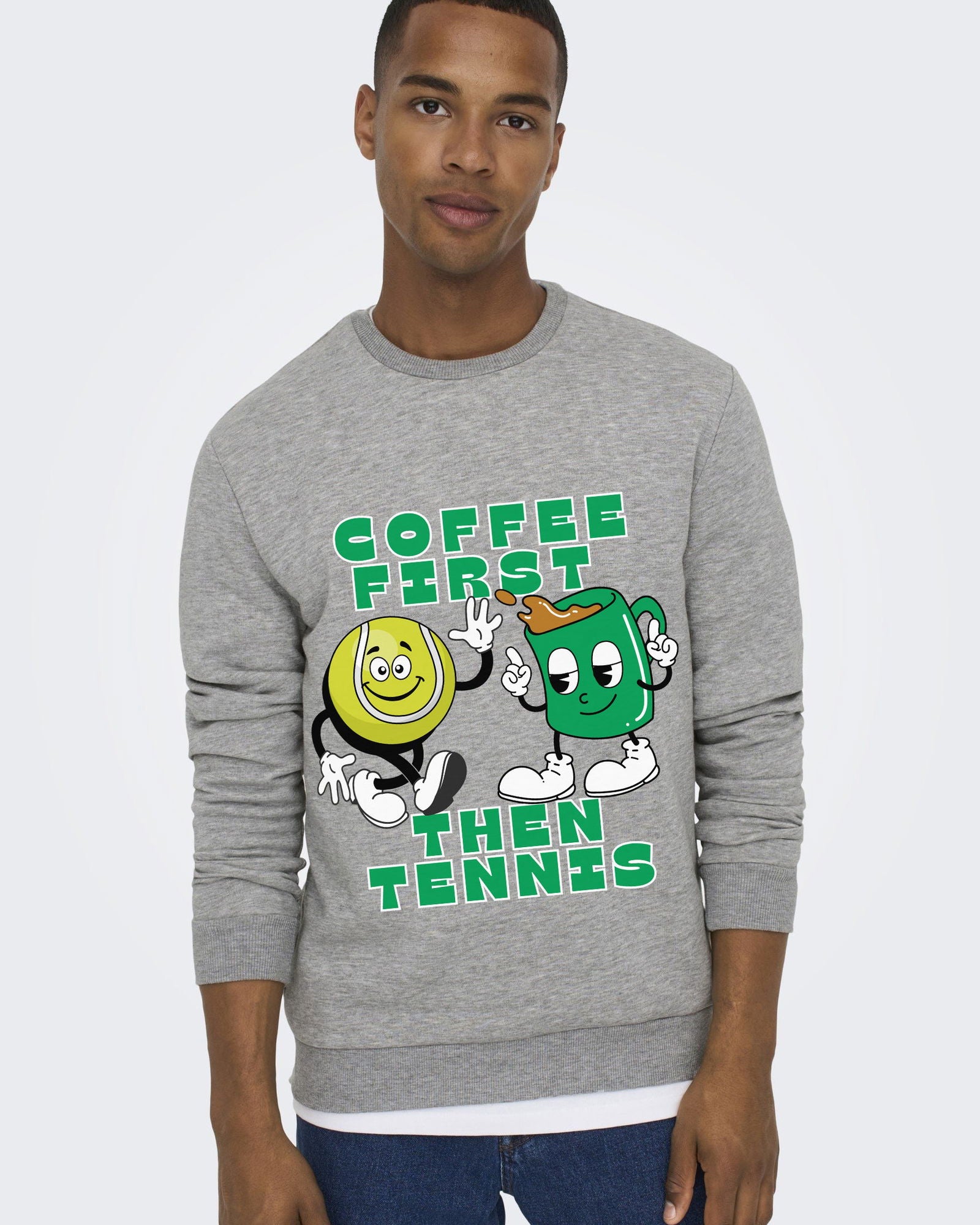 COFFEE FIRST, THEN TENNIS 1 - Tennis Sweatshirt - GRANDSLAM PH