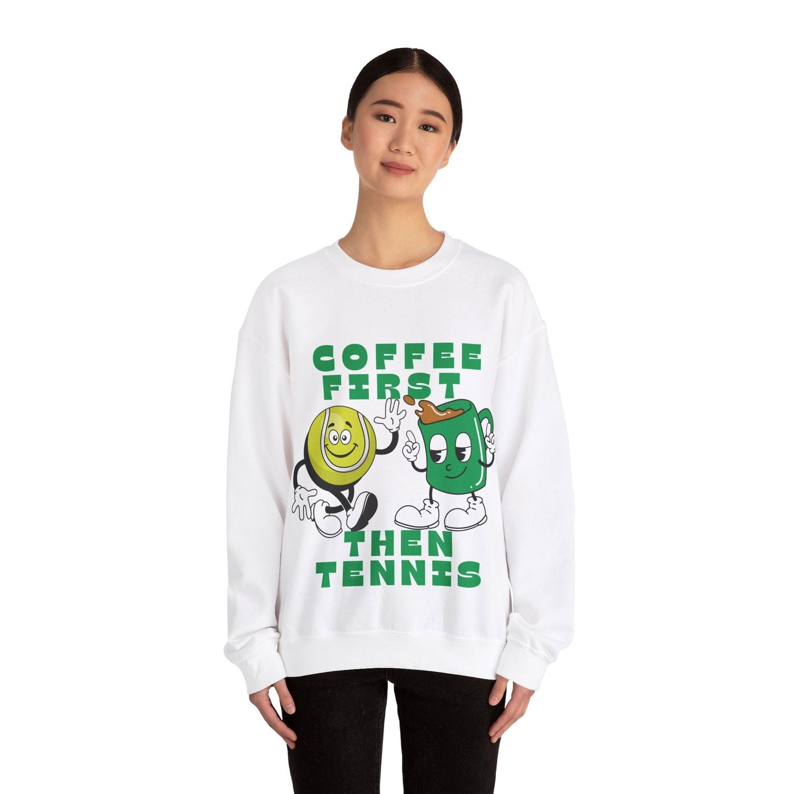 COFFEE FIRST, THEN TENNIS 1 - Tennis Sweatshirt - GRANDSLAM PH
