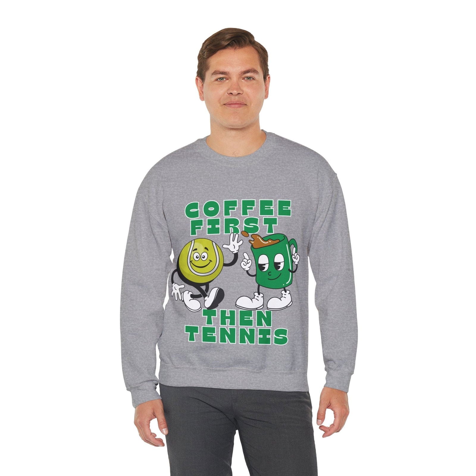COFFEE FIRST, THEN TENNIS 1 - Tennis Sweatshirt - GRANDSLAM PH