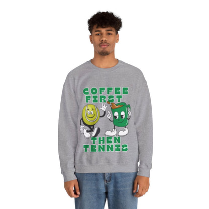 COFFEE FIRST, THEN TENNIS 1 - Tennis Sweatshirt - GRANDSLAM PH