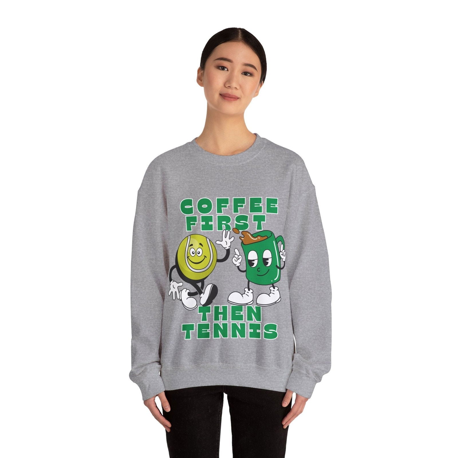 COFFEE FIRST, THEN TENNIS 1 - Tennis Sweatshirt - GRANDSLAM PH
