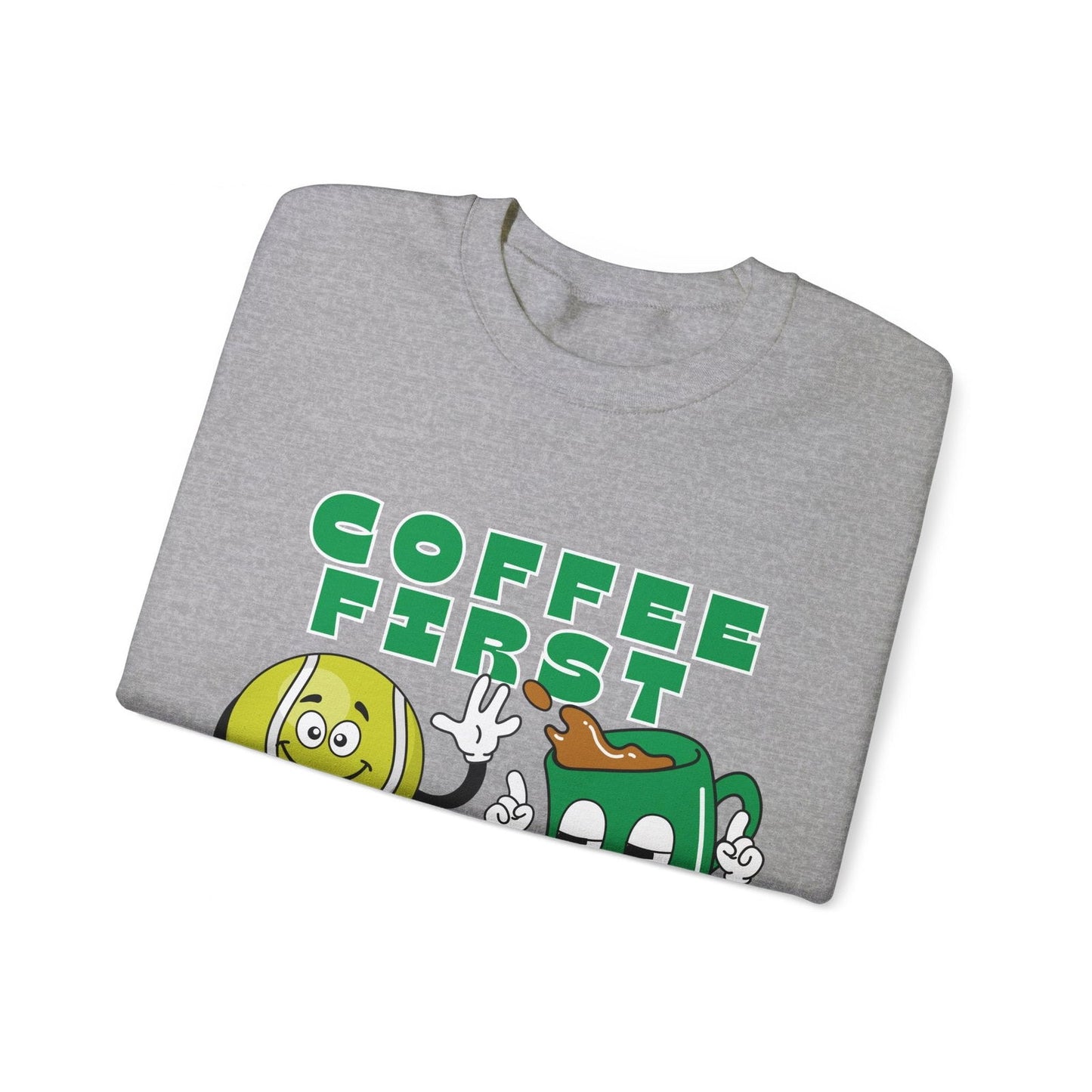 COFFEE FIRST, THEN TENNIS 1 - Tennis Sweatshirt - GRANDSLAM PH