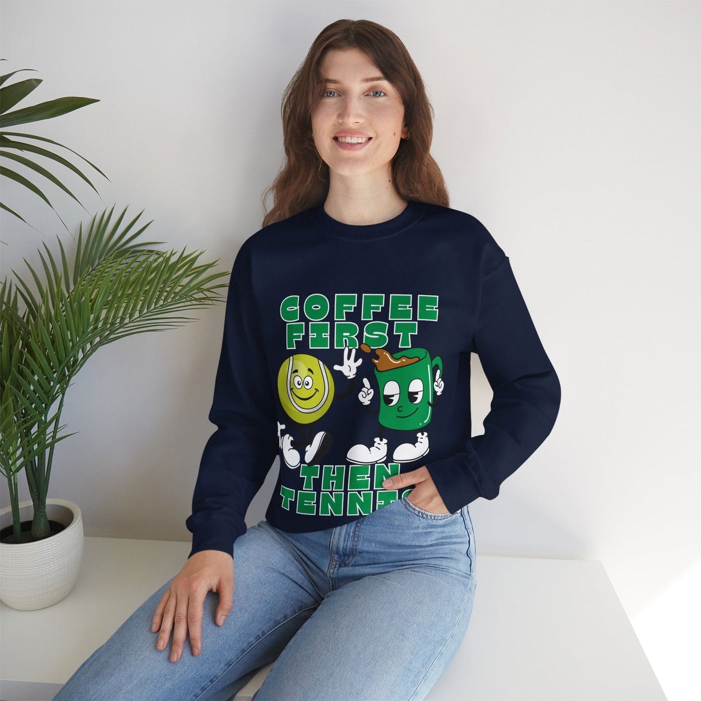 COFFEE FIRST, THEN TENNIS 1 - Tennis Sweatshirt - GRANDSLAM PH