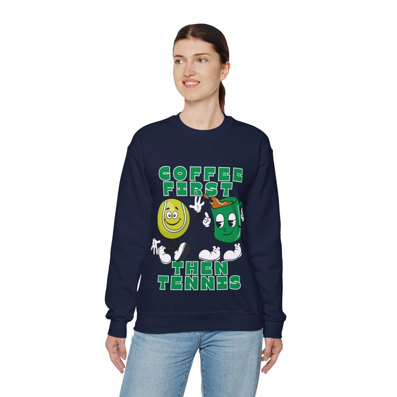 COFFEE FIRST, THEN TENNIS 1 - Tennis Sweatshirt - GRANDSLAM PH