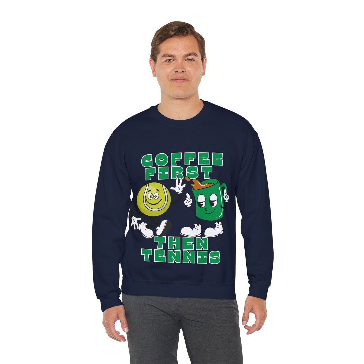 COFFEE FIRST, THEN TENNIS 1 - Tennis Sweatshirt - GRANDSLAM PH