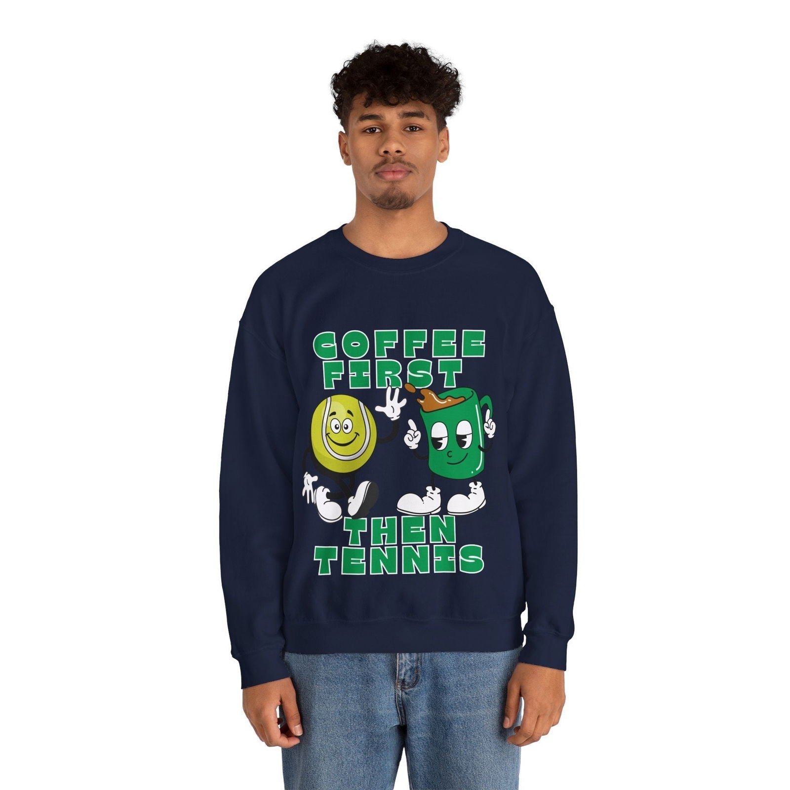 COFFEE FIRST, THEN TENNIS 1 - Tennis Sweatshirt - GRANDSLAM PH