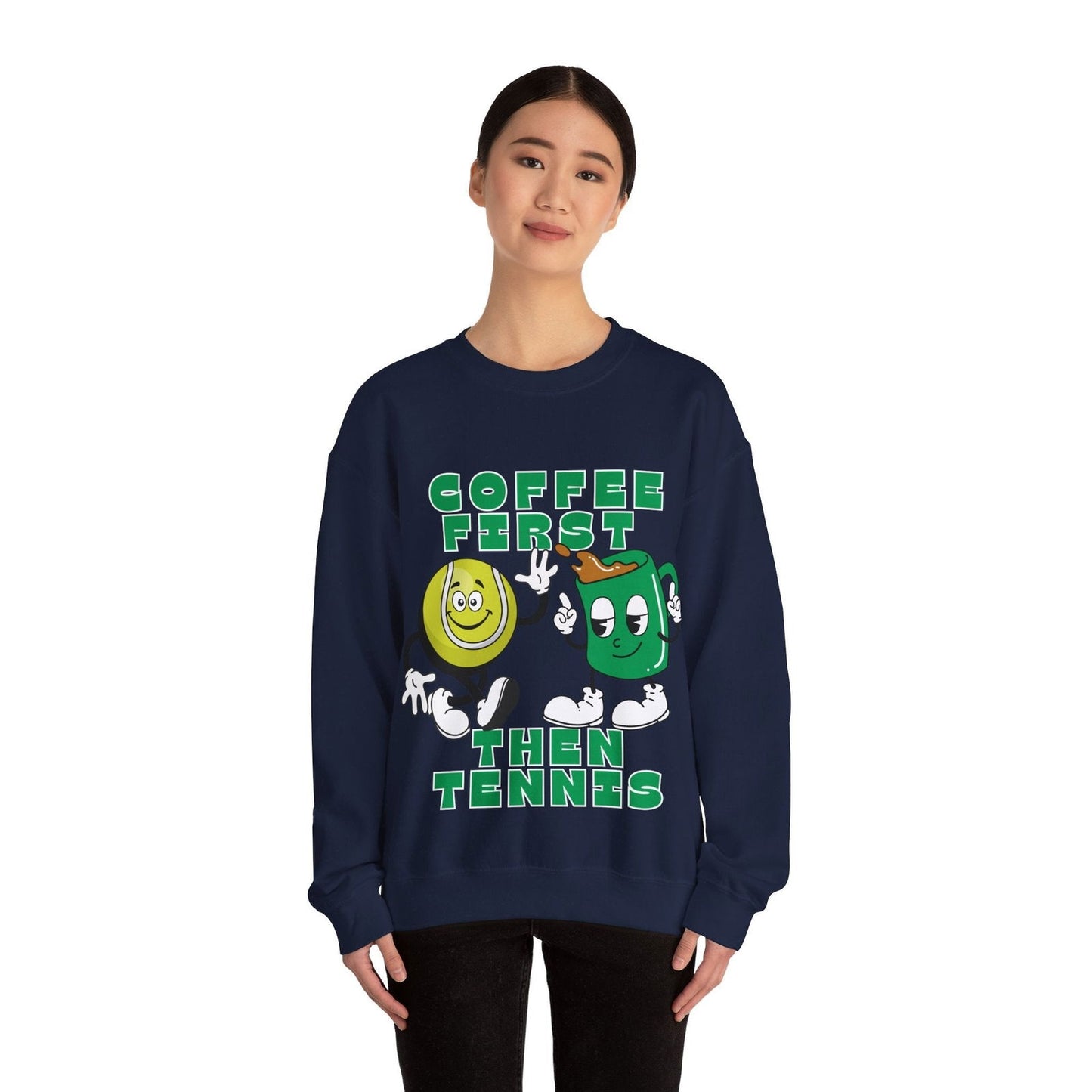 COFFEE FIRST, THEN TENNIS 1 - Tennis Sweatshirt - GRANDSLAM PH