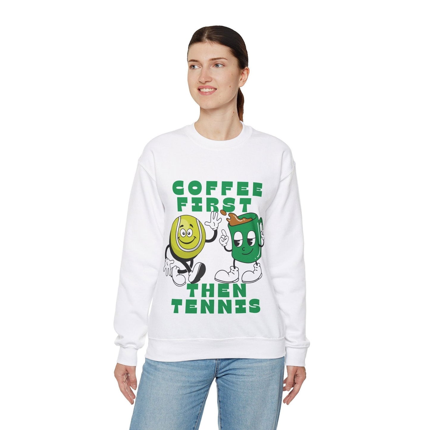 COFFEE FIRST, THEN TENNIS 1 - Tennis Sweatshirt - GRANDSLAM PH