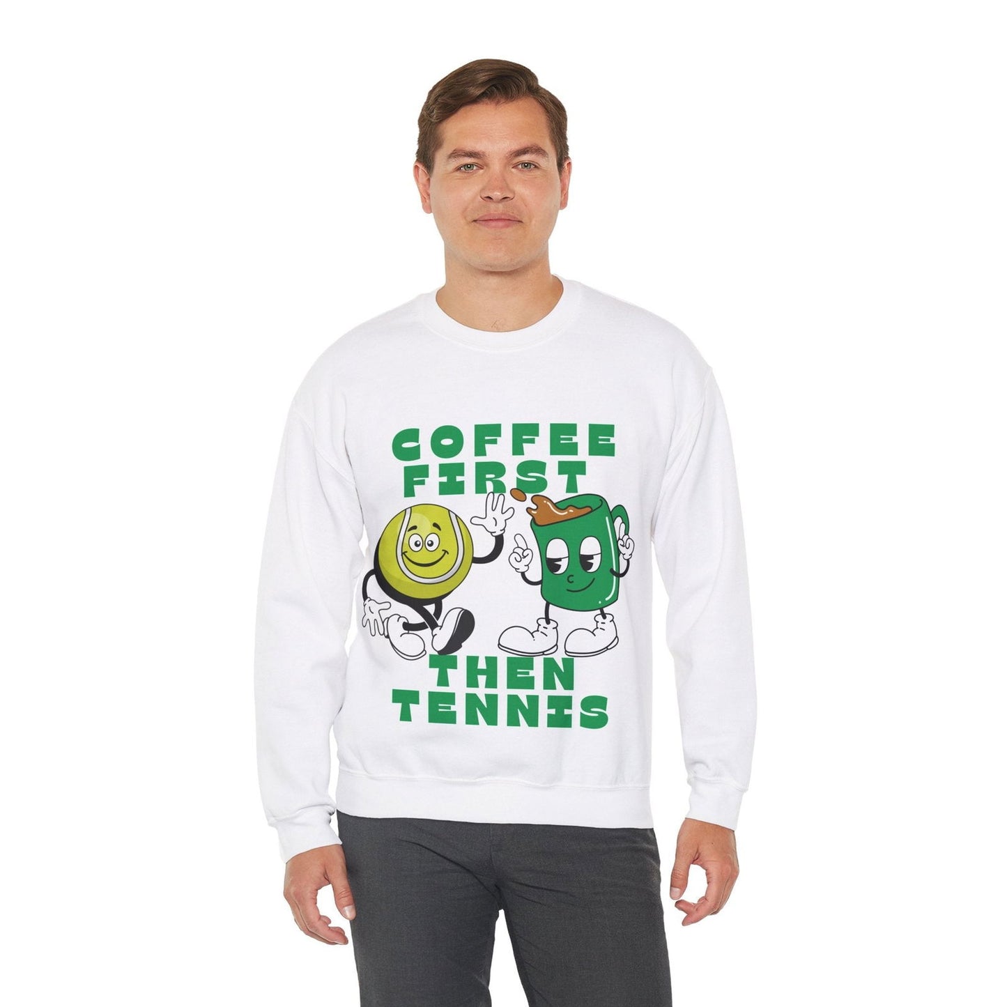 COFFEE FIRST, THEN TENNIS 1 - Tennis Sweatshirt - GRANDSLAM PH