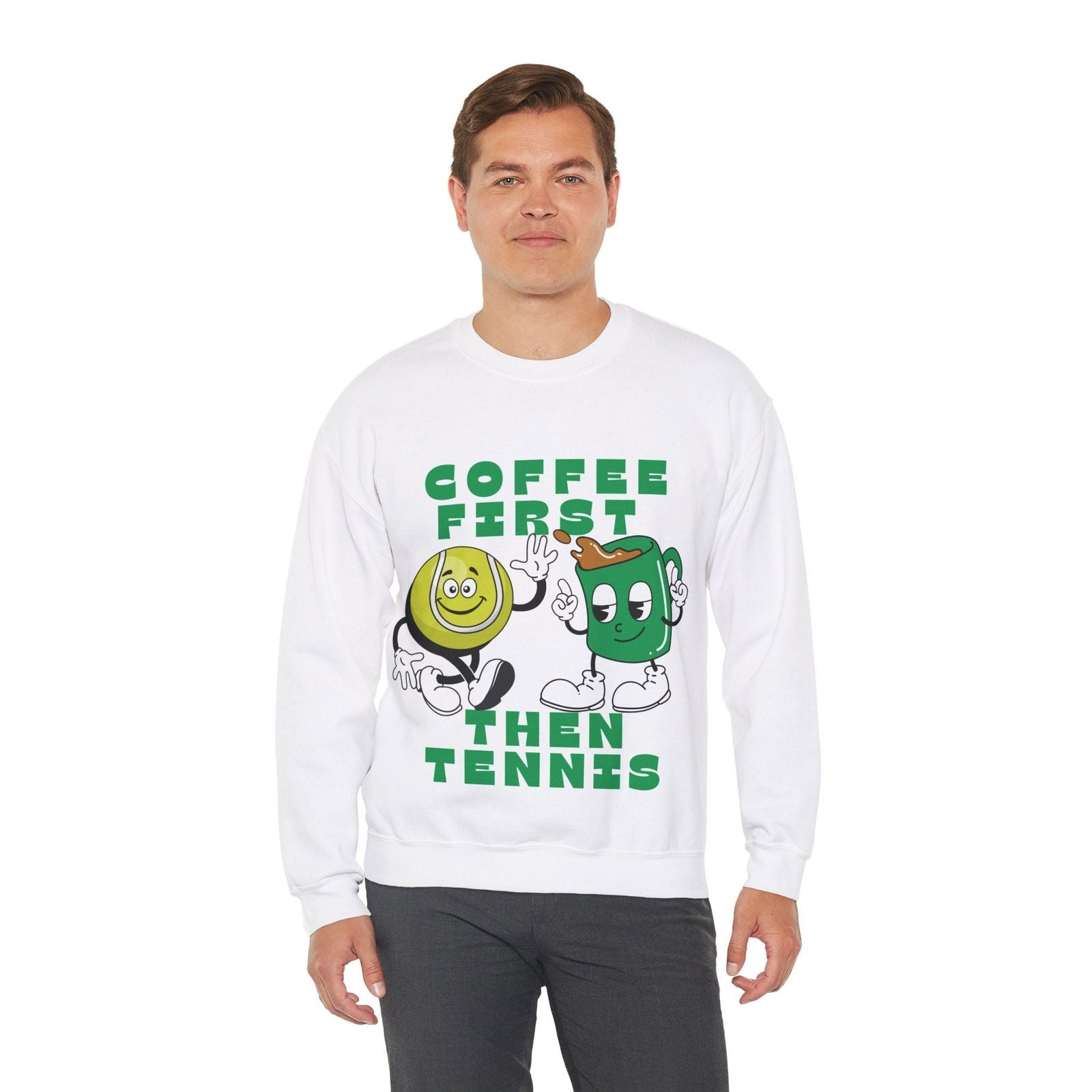 COFFEE FIRST, THEN TENNIS 1 - Tennis Sweatshirt - GRANDSLAM PH