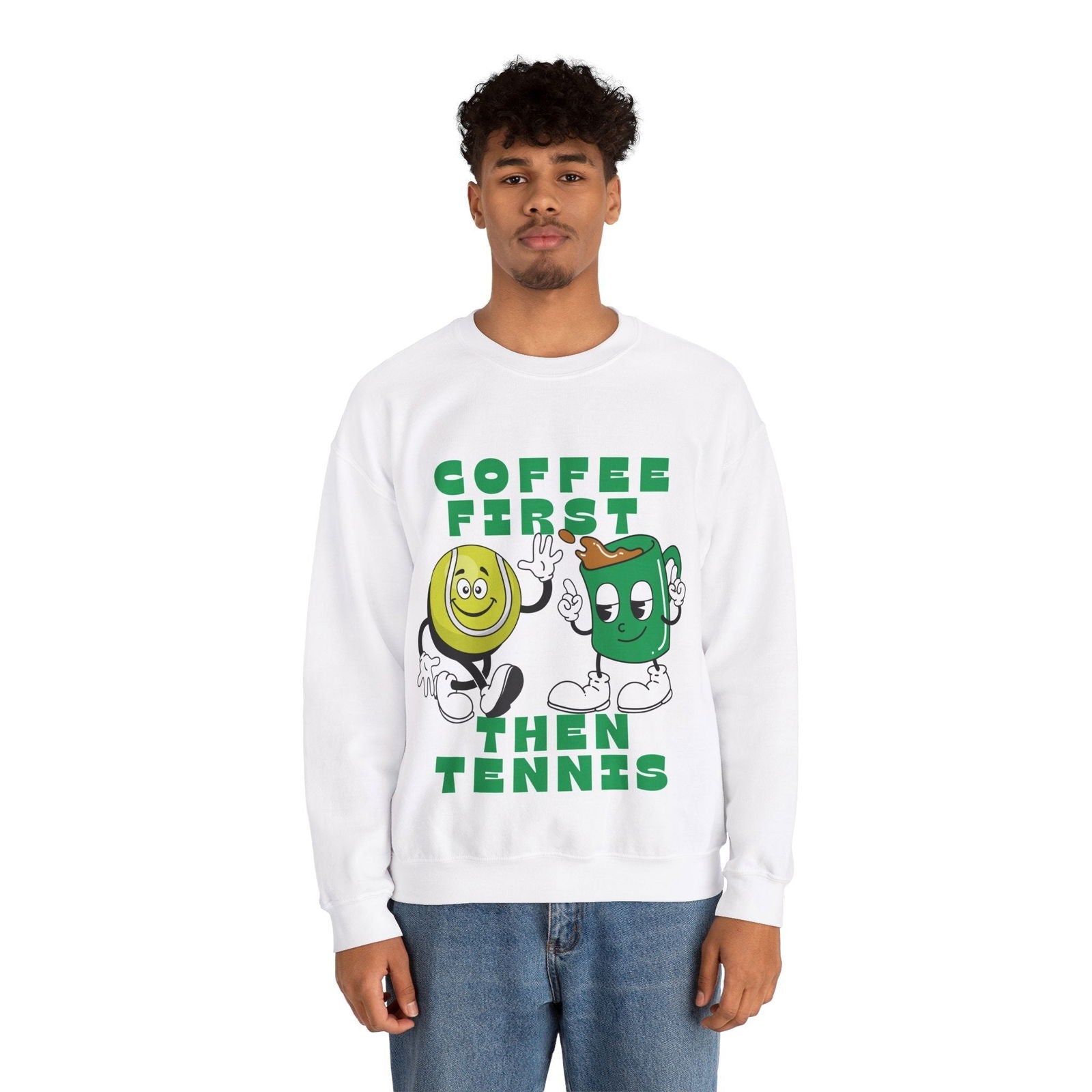 COFFEE FIRST, THEN TENNIS 1 - Tennis Sweatshirt - GRANDSLAM PH