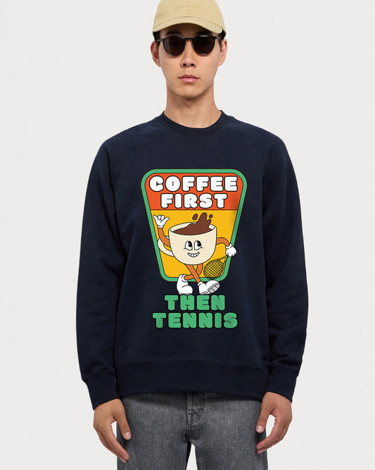 COFFEE FIRST, THEN TENNIS 2 - Tennis Sweatshirt - GRANDSLAM PH