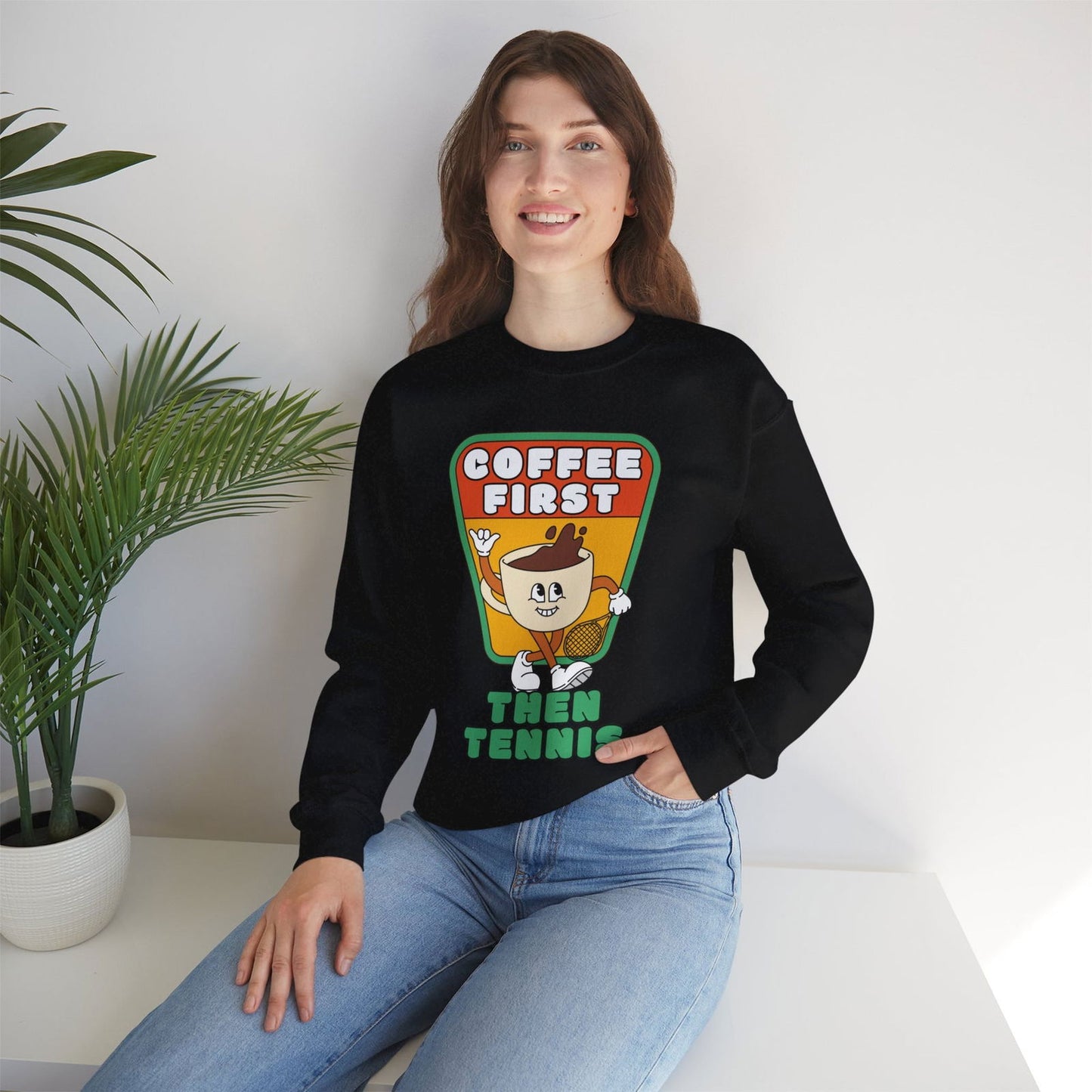 COFFEE FIRST, THEN TENNIS 2 - Tennis Sweatshirt - GRANDSLAM PH