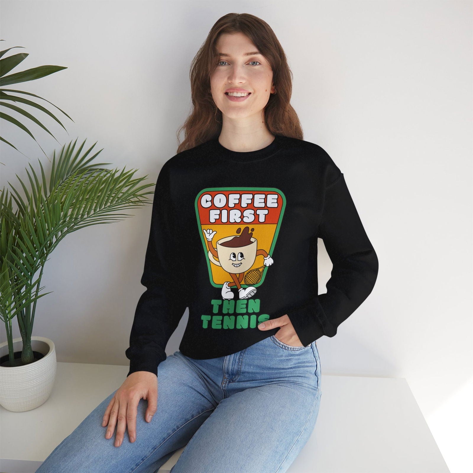 COFFEE FIRST, THEN TENNIS 2 - Tennis Sweatshirt - GRANDSLAM PH