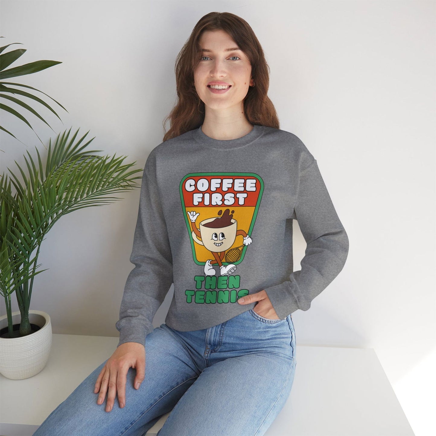 COFFEE FIRST, THEN TENNIS 2 - Tennis Sweatshirt - GRANDSLAM PH