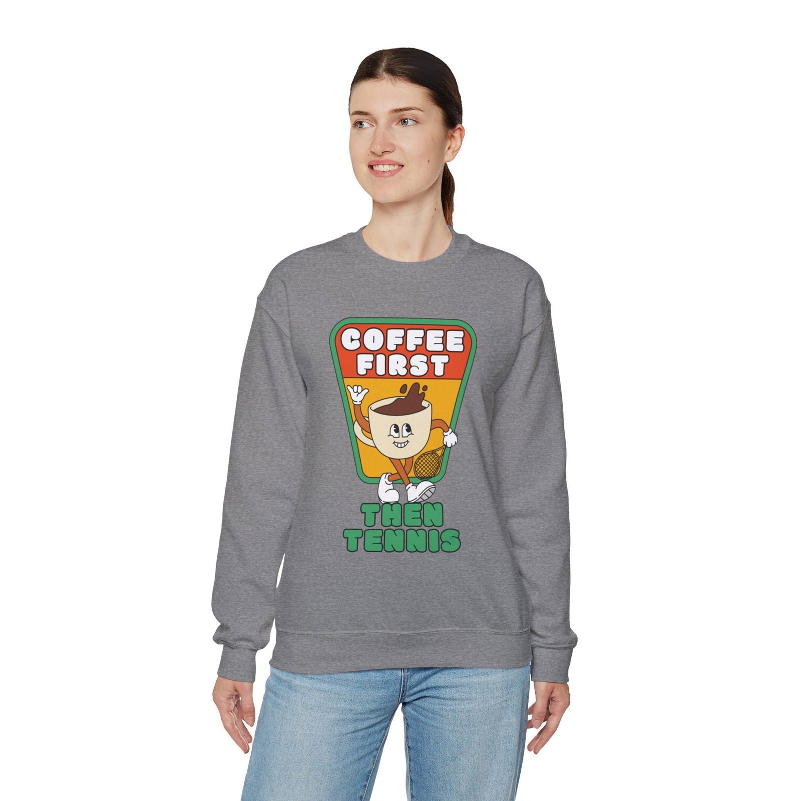 COFFEE FIRST, THEN TENNIS 2 - Tennis Sweatshirt - GRANDSLAM PH