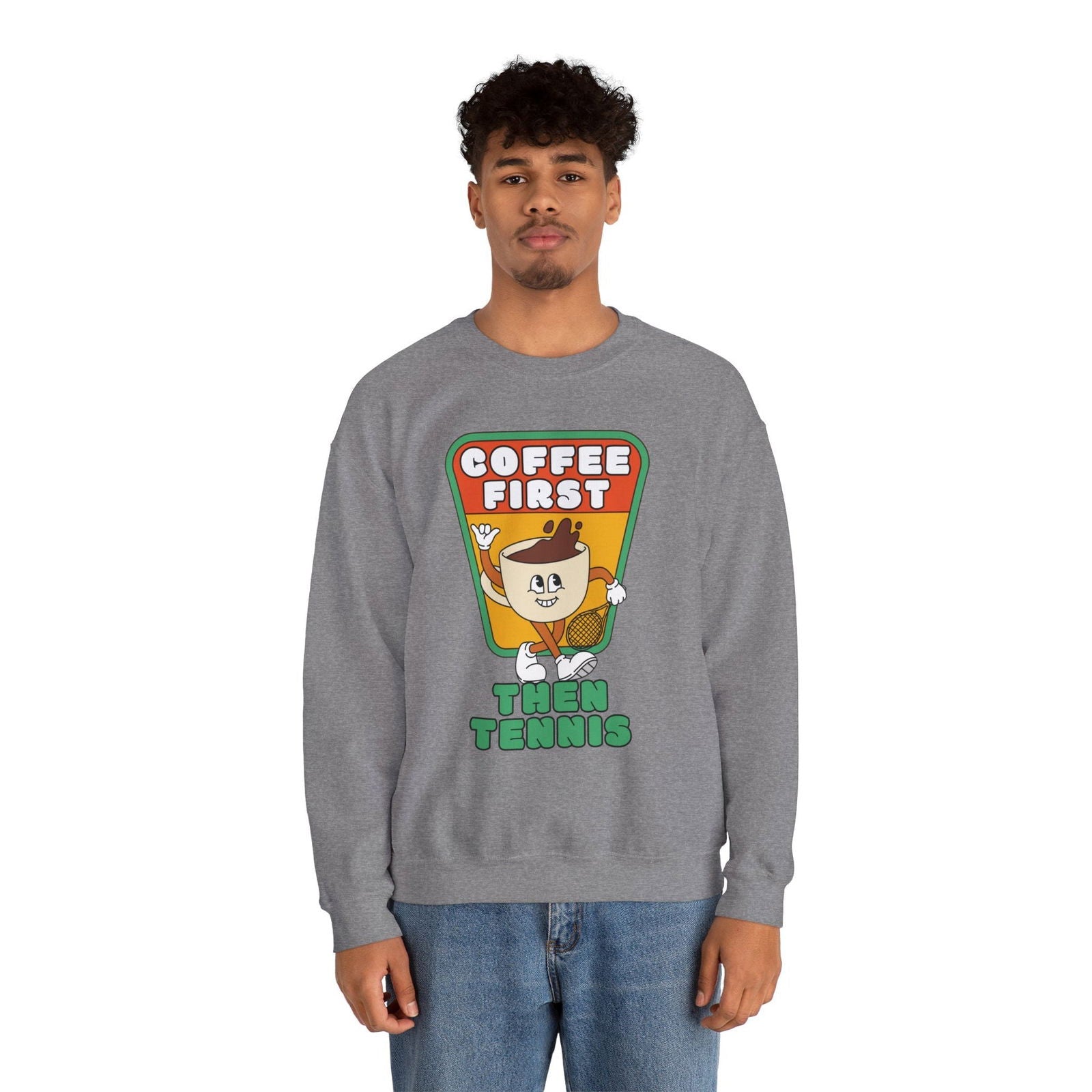 COFFEE FIRST, THEN TENNIS 2 - Tennis Sweatshirt - GRANDSLAM PH