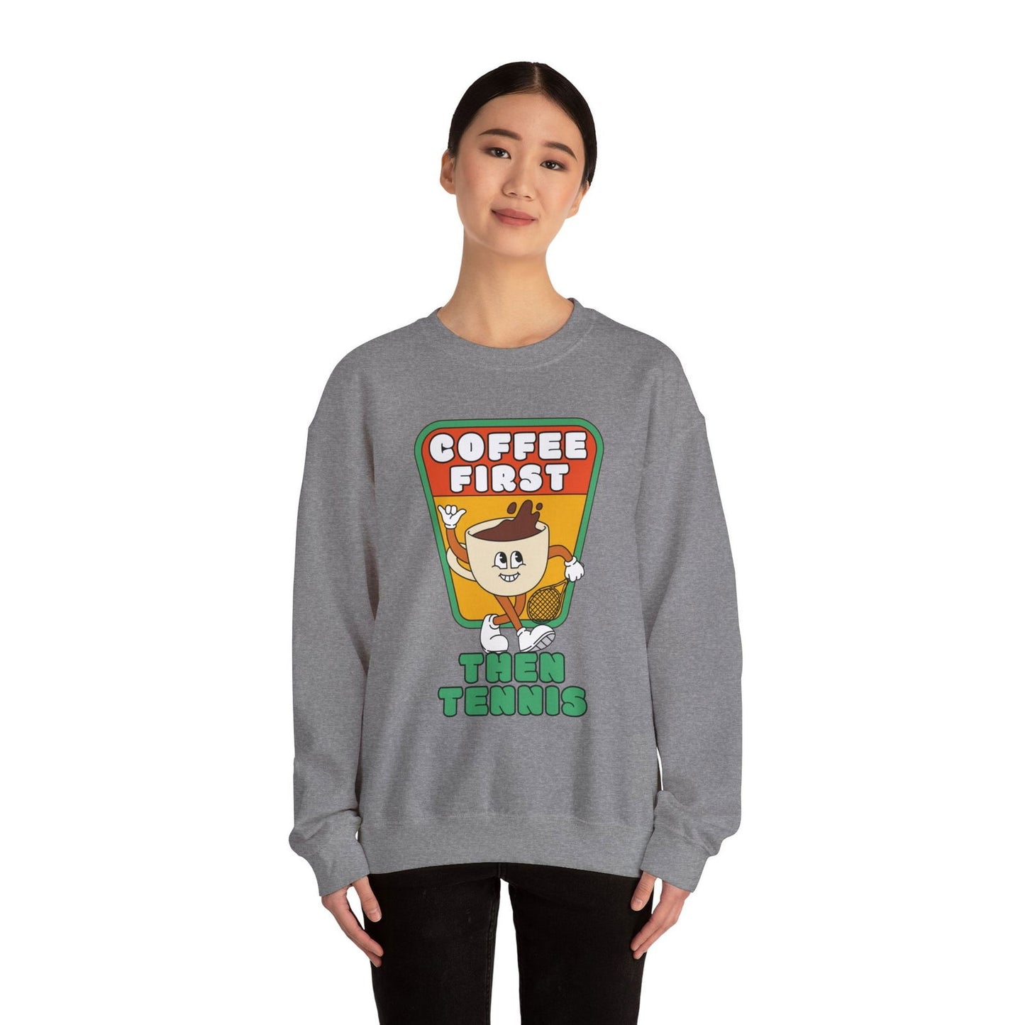 COFFEE FIRST, THEN TENNIS 2 - Tennis Sweatshirt - GRANDSLAM PH