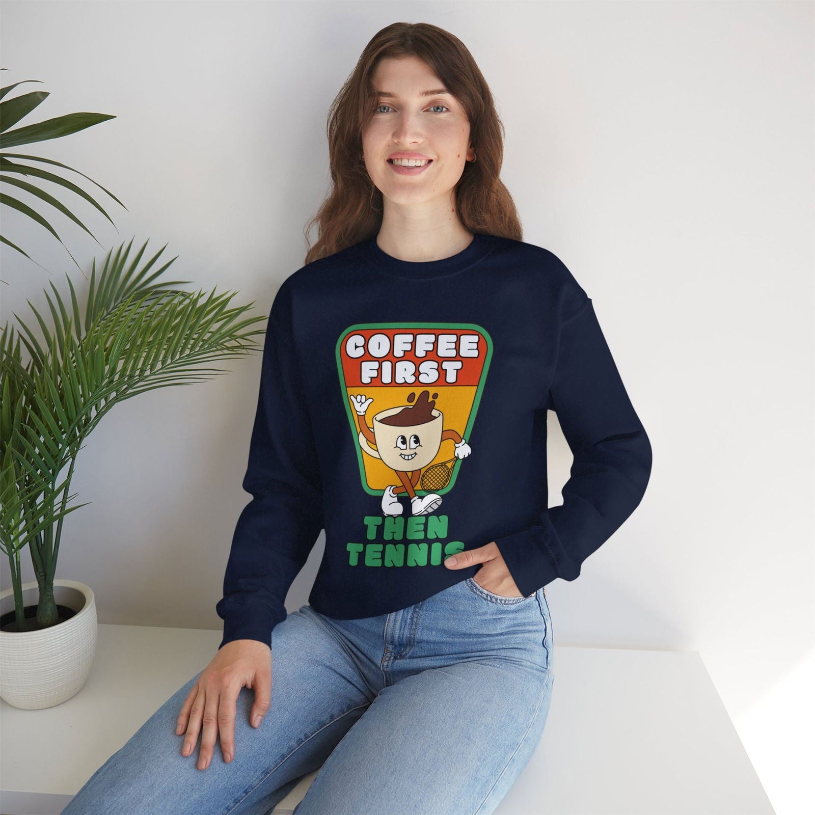 COFFEE FIRST, THEN TENNIS 2 - Tennis Sweatshirt - GRANDSLAM PH