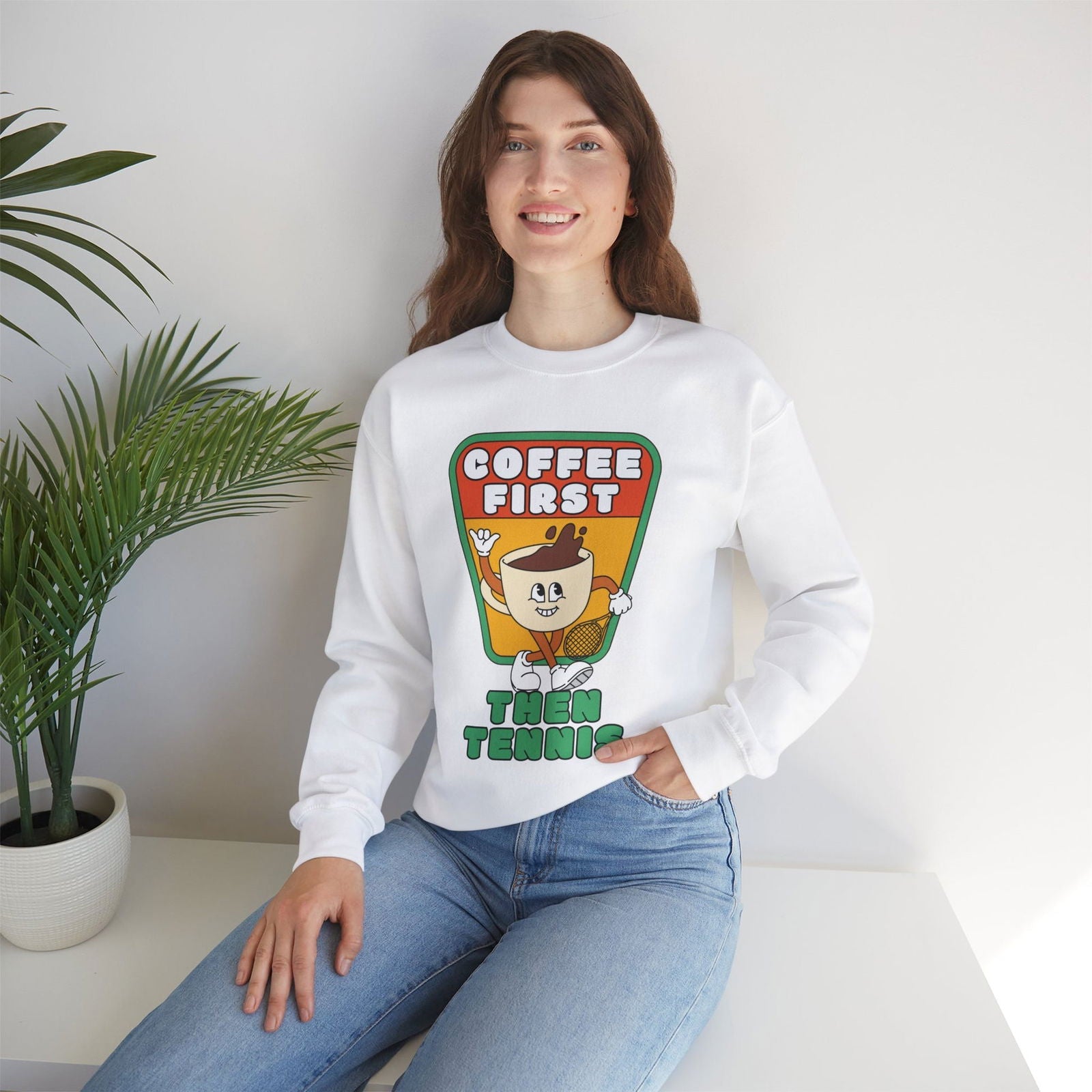 COFFEE FIRST, THEN TENNIS 2 - Tennis Sweatshirt - GRANDSLAM PH