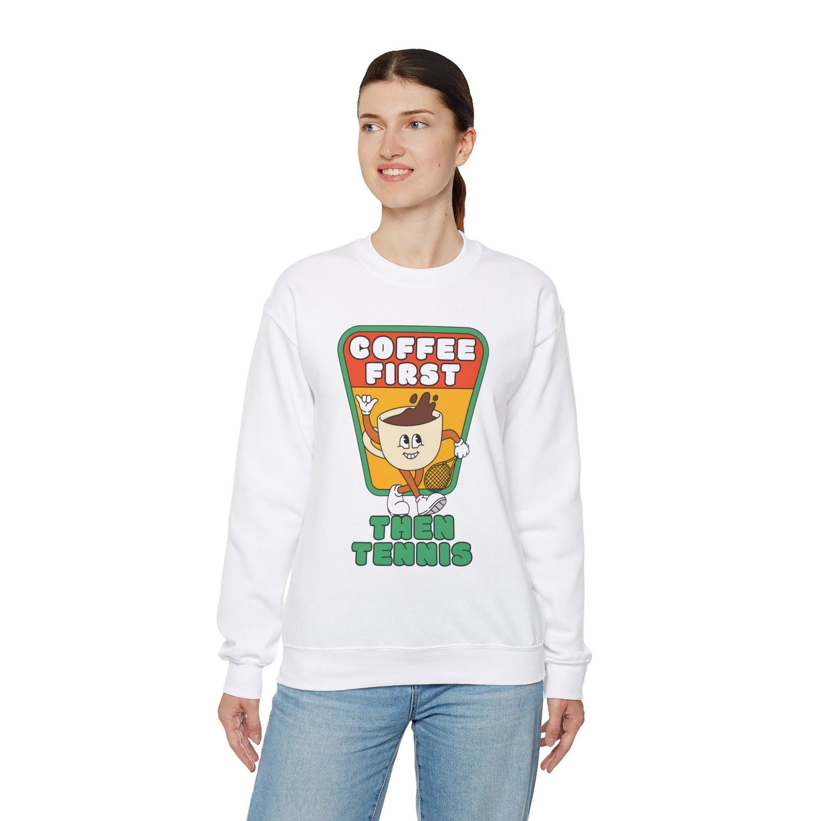 COFFEE FIRST, THEN TENNIS 2 - Tennis Sweatshirt - GRANDSLAM PH