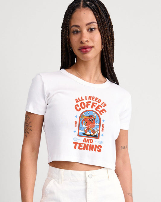 COFFEE & TENNIS 1 - Tennis Crop Top - GRANDSLAM PH