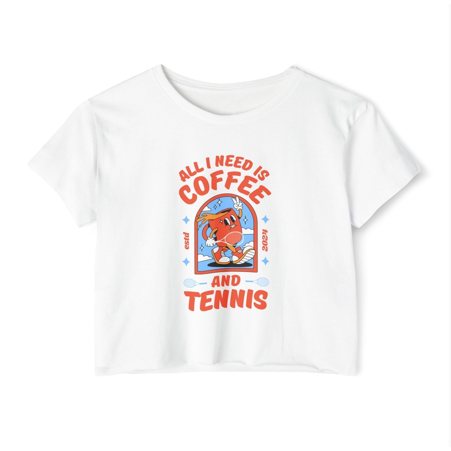 COFFEE & TENNIS 1 - Tennis Crop Top - GRANDSLAM PH