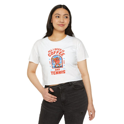 COFFEE & TENNIS 1 - Tennis Crop Top - GRANDSLAM PH