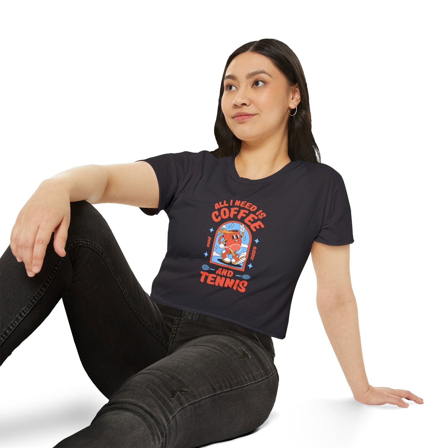 COFFEE & TENNIS 1 - Tennis Crop Top - GRANDSLAM PH