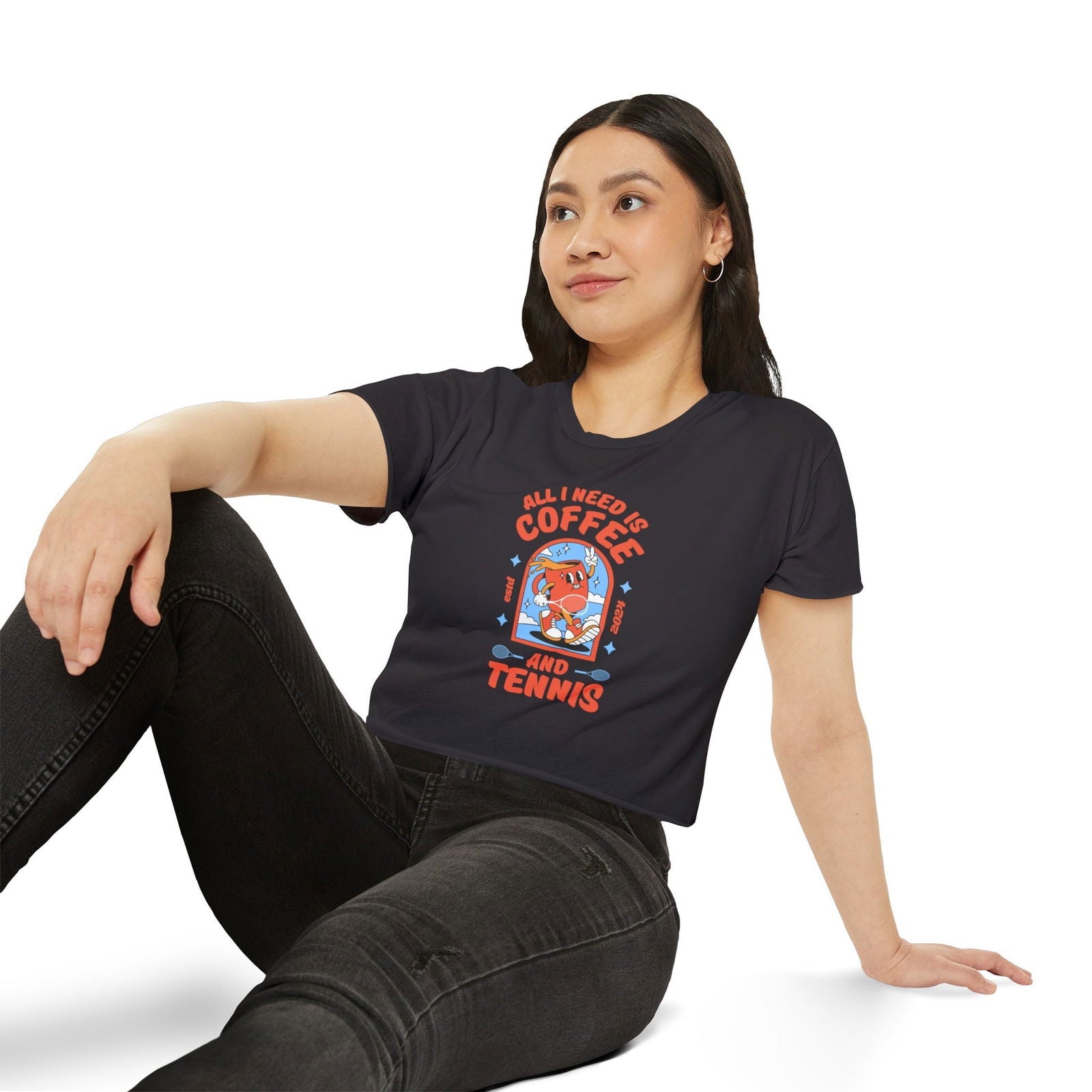 COFFEE & TENNIS 1 - Tennis Crop Top - GRANDSLAM PH