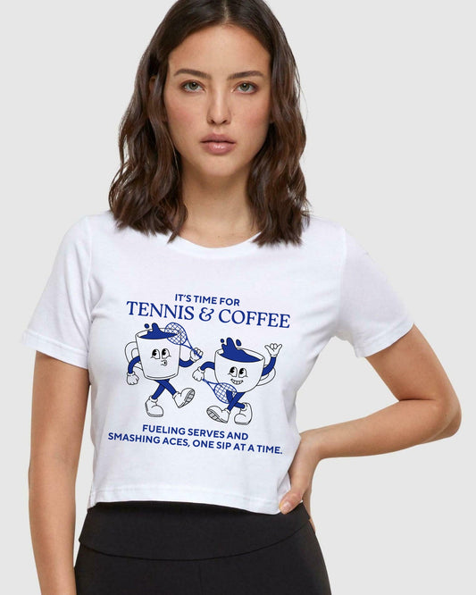 COFFEE & TENNIS 2 - Crop Top - GRANDSLAM PH