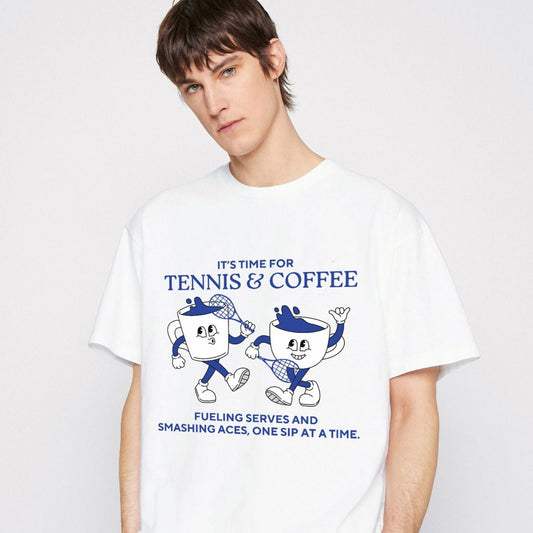 COFFEE & TENNIS 2 - Tennis Basic Tee - GRANDSLAM PH