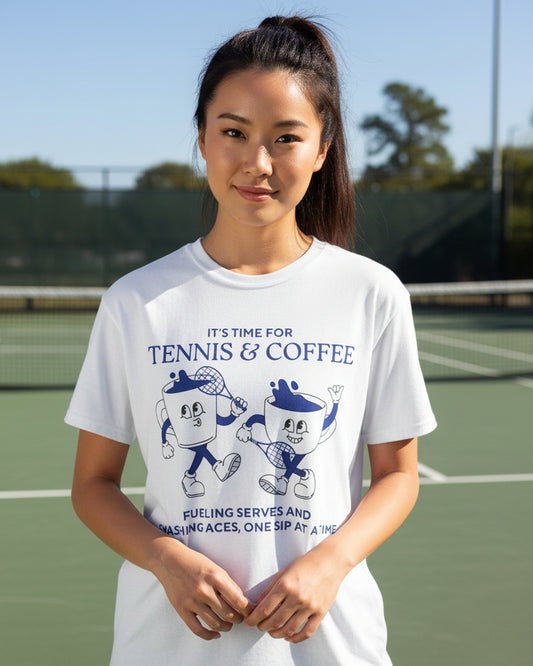 COFFEE & TENNIS 2 - Tennis Basic Tee - GRANDSLAM PH