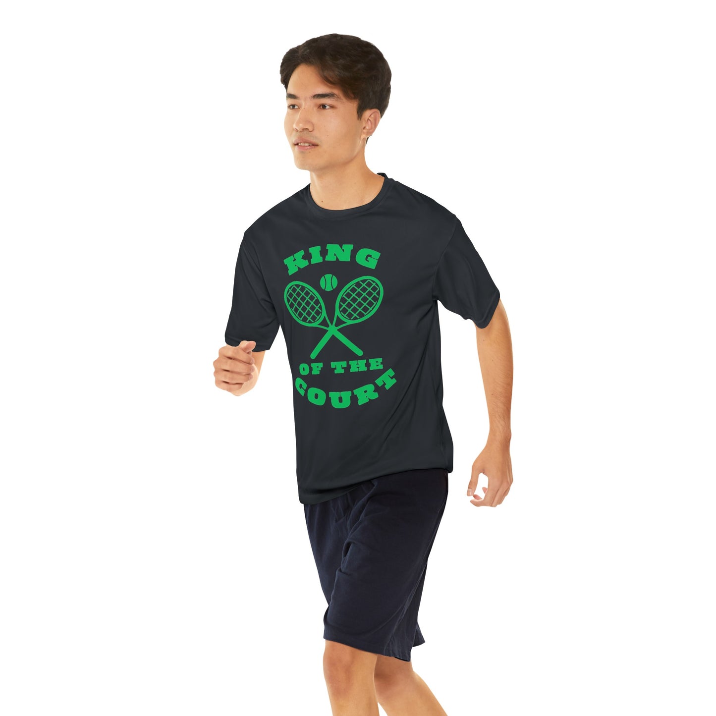 KING OF THE COURT (Black-Green) - Tennis Basic Tee