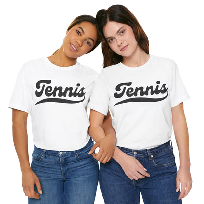 TENNIS 1 (Black & White) - Tennis Basic Tee