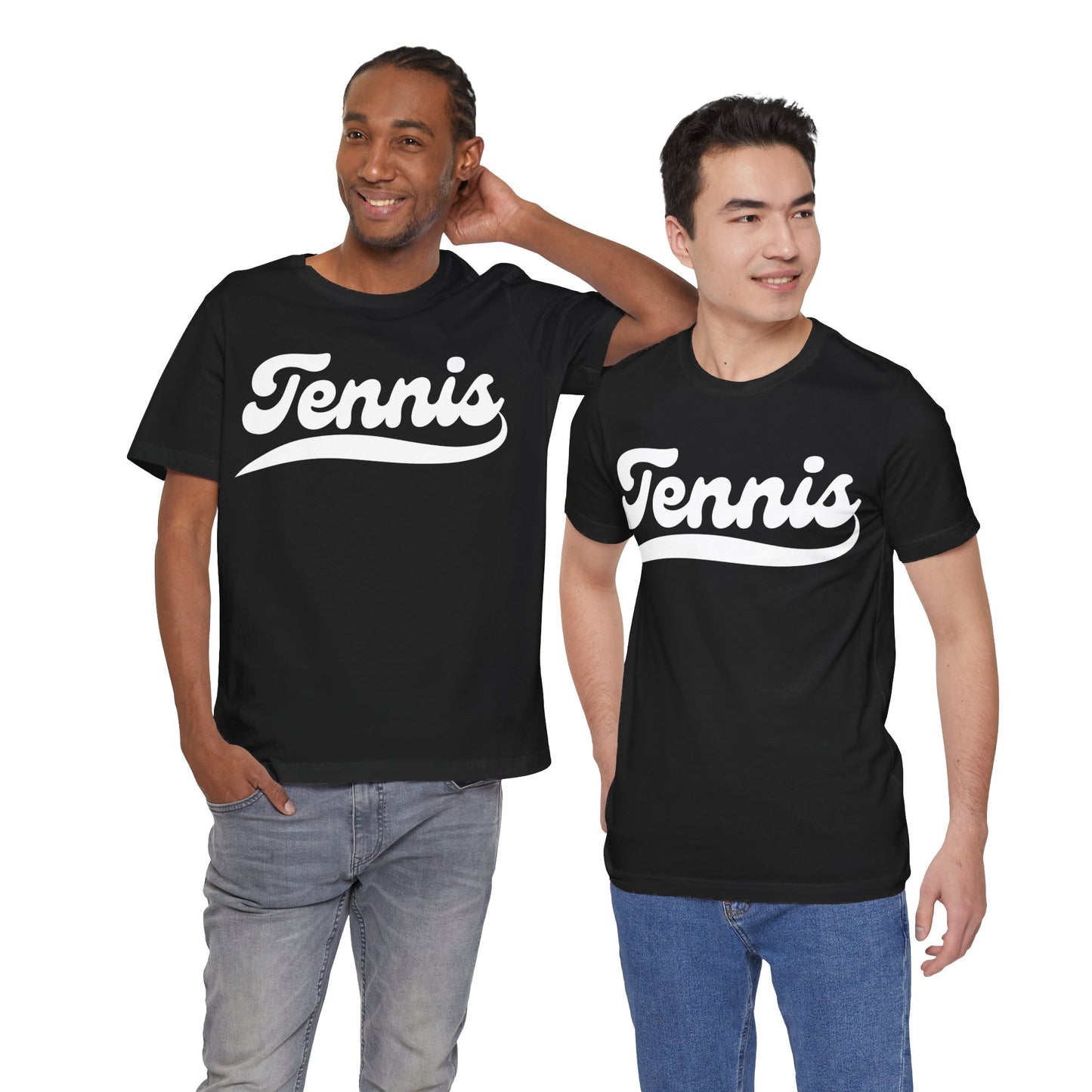 TENNIS 1 (Black & White) - Tennis Basic Tee