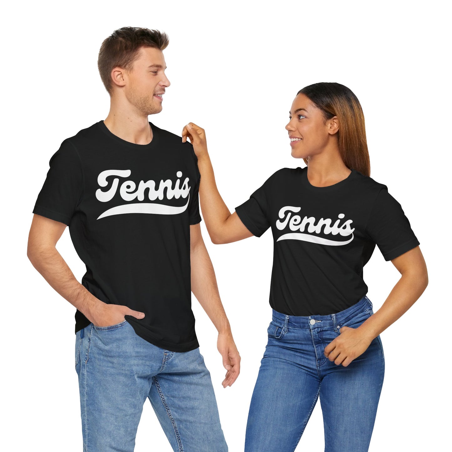 TENNIS 1 (Black & White) - Tennis Basic Tee