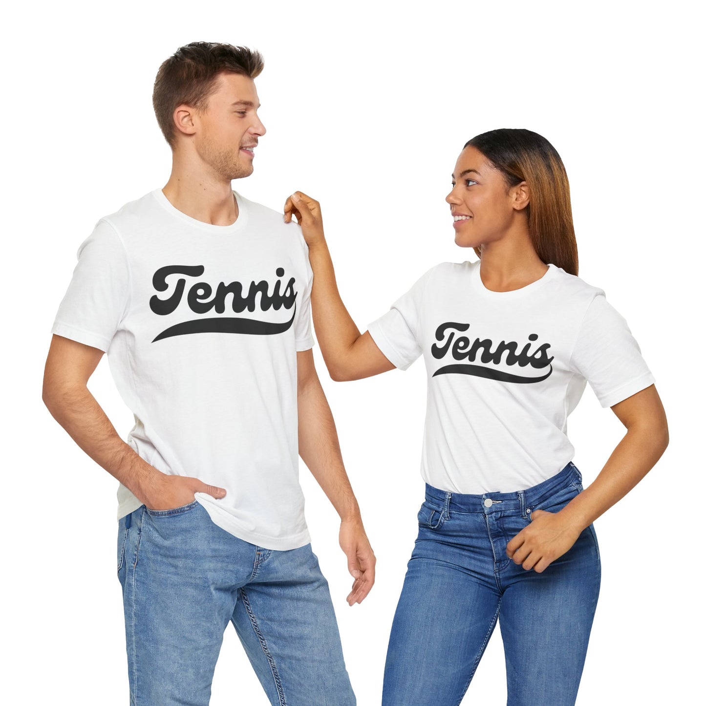 TENNIS 1 (Black & White) - Tennis Basic Tee