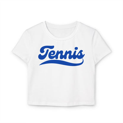 TENNIS 1 (Blue) - Tennis Crop Top