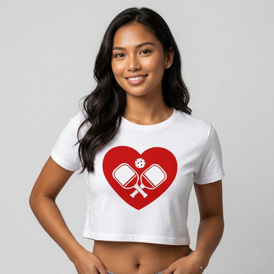 HEART PICKLEBALL 4 - Pickleball (Crop Top)