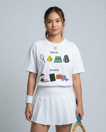 FORCED TO WORK - Tennis (Basic Tee)