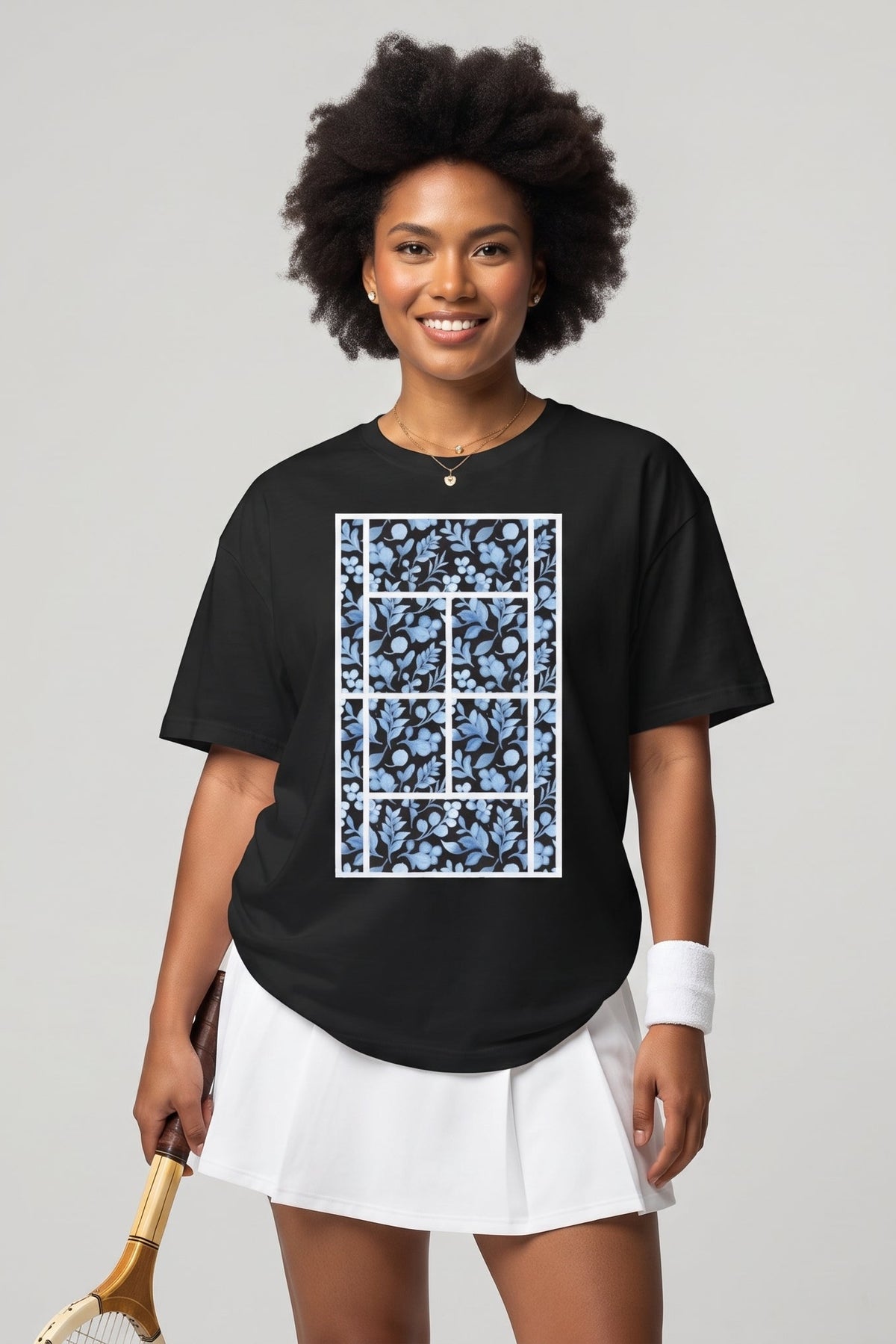TENNIS FLORAL 2 - Tennis (Basic Tee)