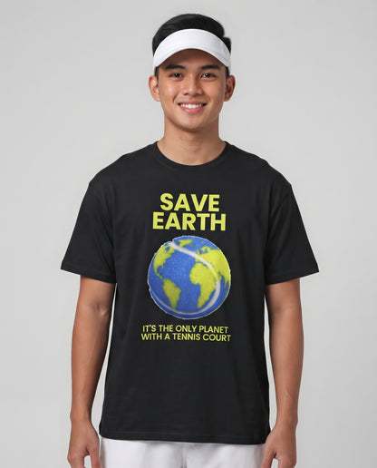 SAVE EARTH - Tennis (Basic Tee)