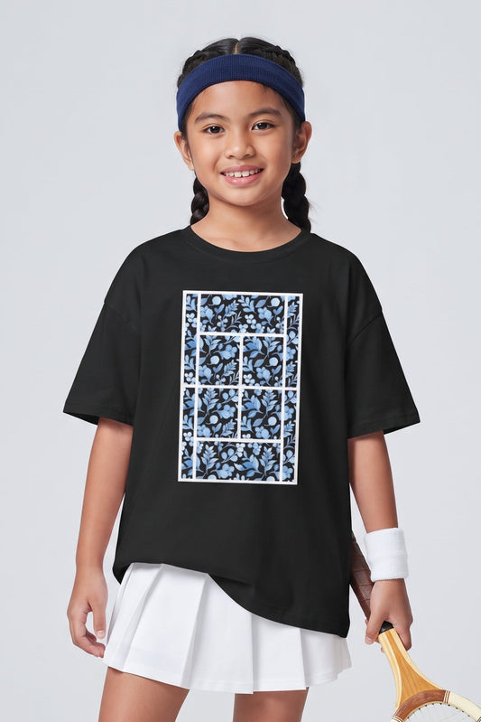 TENNIS FLORAL 2 - Tennis (Kids Tee)