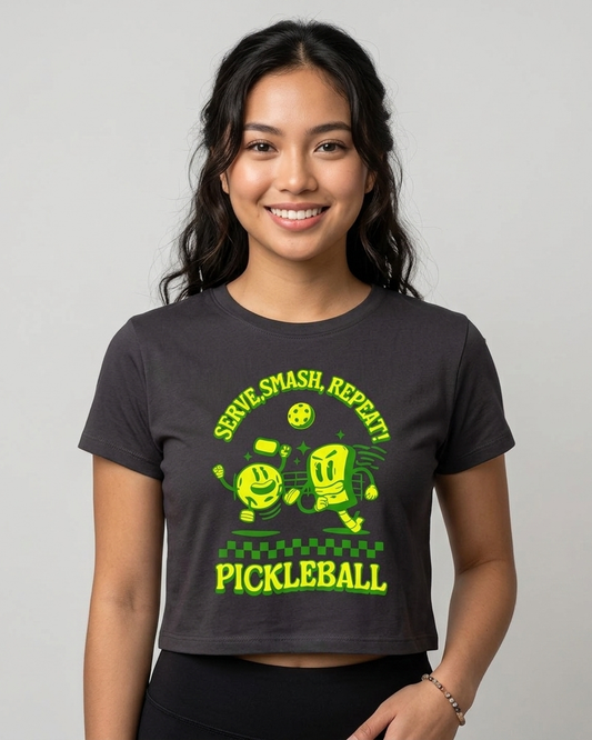 SERVE SMASH REPEAT - Pickleball (Crop Top)