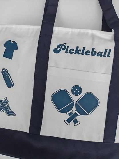 PICKLEBALL XL TOTE BAG 1 (Dark Blue)